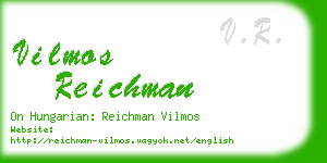 vilmos reichman business card